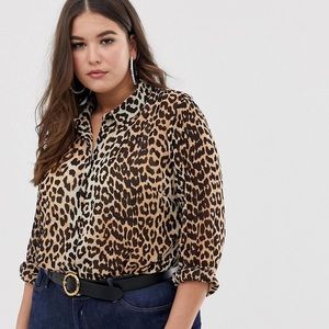 ASOS leopard chiffon blouse